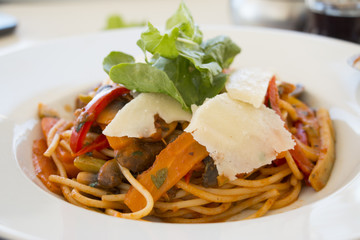 Delicious vegetarian pasta