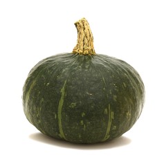Single Buttercup squash over a white background