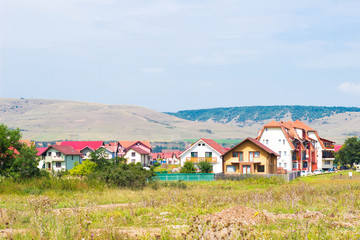 Fototapeta na wymiar Summer rural view at Floresti, Cluj, Romania