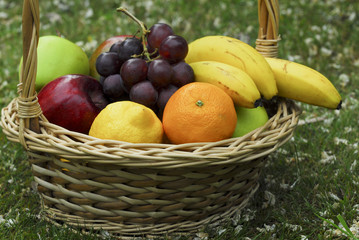 Fresh fruit in a Basket