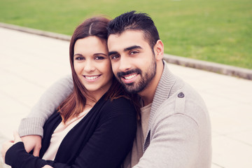 Couple hugging each other