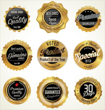 Golden Premium Quality Labels