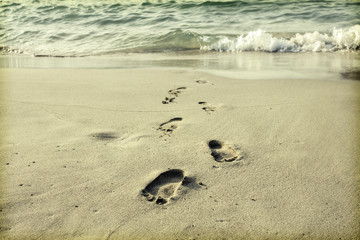 Footsteps in the sand