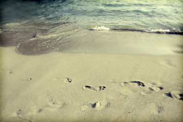 Footsteps in the sand