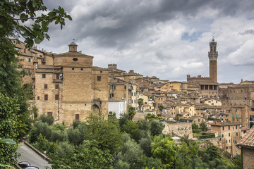 Fototapeta na wymiar Panorama di Siena, italia