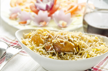 Delicious chicken biriyani