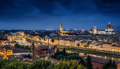 Selbstklebende Fototapeten Florenz Skyline © QQ7