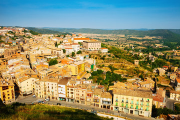 Fototapeta na wymiar Top view of Catalan town. Cardona