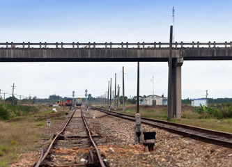 Obraz premium Cuba. Railway crossing...