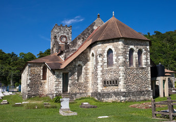 Fototapeta na wymiar Ancient colonial church. Jamaica