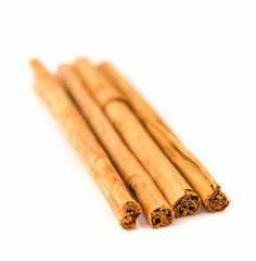 cinnamon isolated on white background