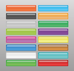 Fototapeta premium Set of glossy colorful web buttons.