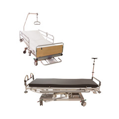 medical bed under the white background