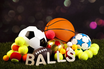 Fototapeta premium Sport equipment and balls