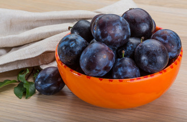 Ripe fresh plum