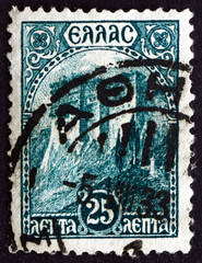 Postage stamp Greece 1927 Monastery of Simon Peter on Mt. Athos