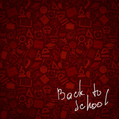 Seamless pattern back to school background
