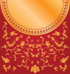 Chinese floral background design