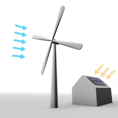 Fototapeten Zonneenergie en windenergie © emieldelange