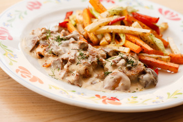 meat with vegetables