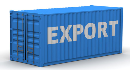Экспорт (export). Надпись на грузовом контейнере
