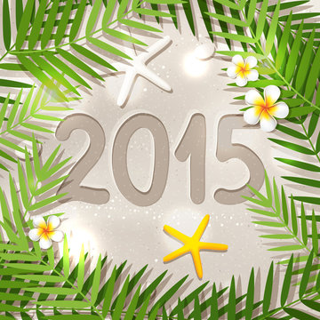 New Year in tropical place