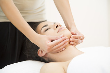 Fototapeta na wymiar Young woman having a massage