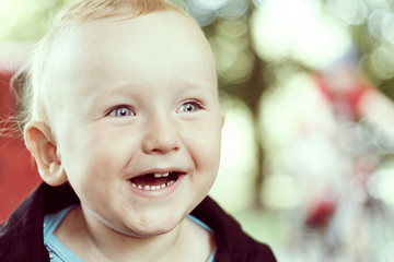 portrait of little happy boy