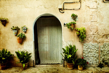 Fototapeta na wymiar House in village Valldemossa in Mallorca, Spain