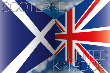 scotland vs united kingdom flags