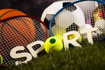 Sport, a lot of balls and stuff 