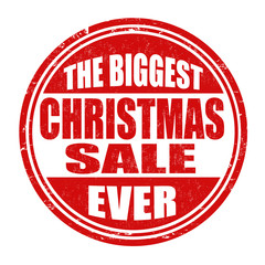The biggest Christmas sale ever stamp
