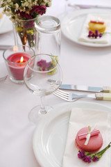 Restaurant table setting