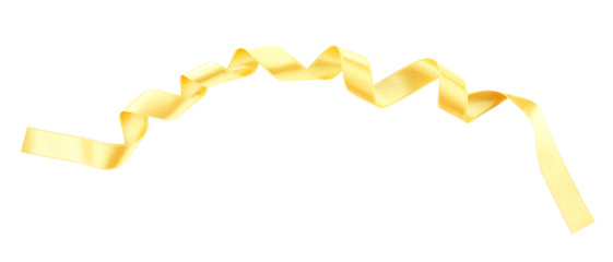 Golden ribbon isolated on white