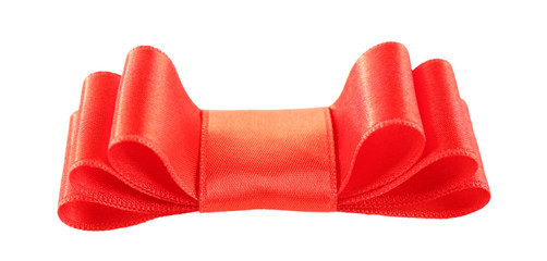 Red bow isolated on white