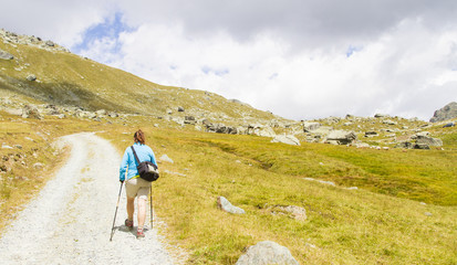 Fototapeta premium excursion under the Grand Tournalin,Val D'Aosta