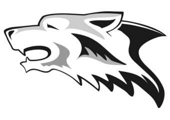 Wolf head - tribal tattoo