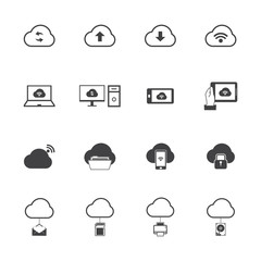 Cloud computing icons set. - 69741509