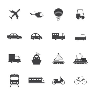 Vehicle and transport icons
