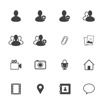 Chat icons set