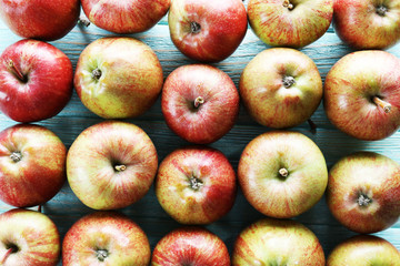 Juicy apples, close-up
