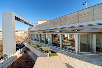 Modern building terrace