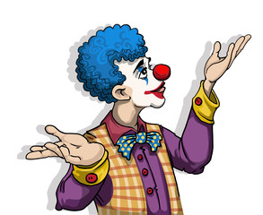Colorful happy clown