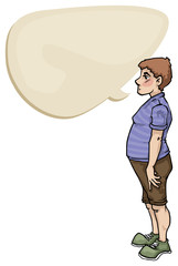 Fat Boy, with speech bubble