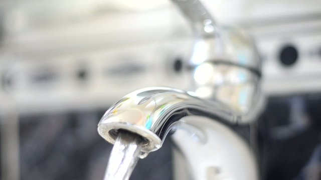 Silver faucet water drips dripping LOOP