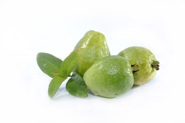 fresh guava isolated on white