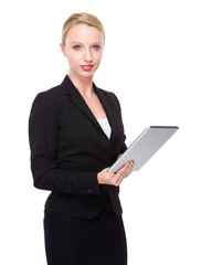 Businesswoman use of digital tablet