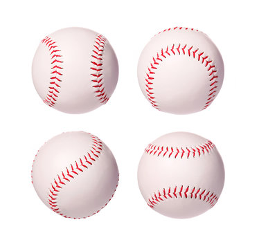 Baseball Balls Collection isolated