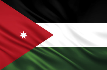 The National Flag of Jordan
