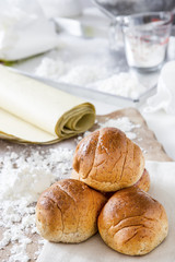 Group of Breads on the Bread Making Table